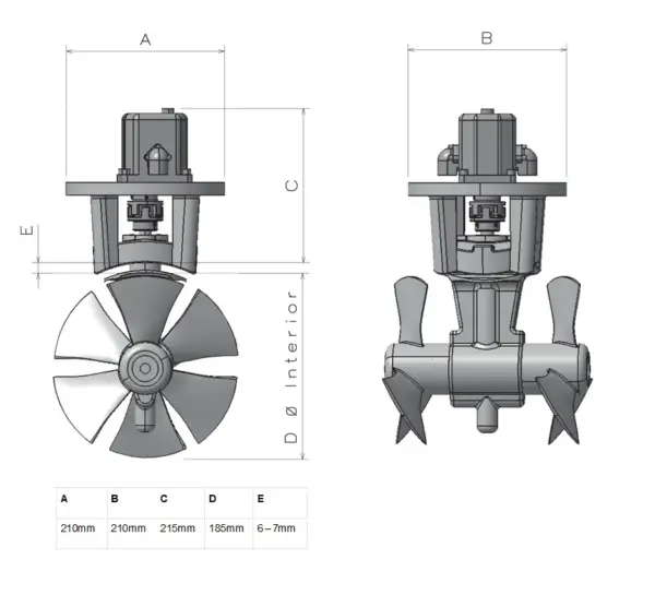 Max Power CT HYD 125 (6cc) Hydraulic Tunnel Thruster - Image 2