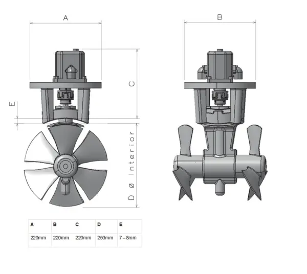 Max Power CT HYD 225 (11cc) Hydraulic Tunnel Thruster - Image 2