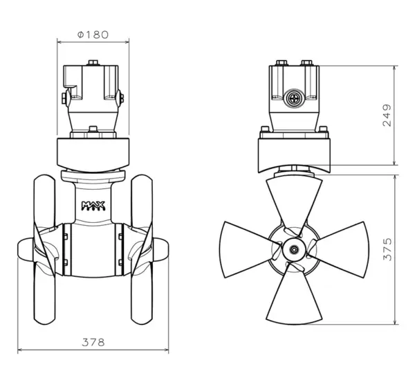 Max Power CT HYD 550 Hydraulic Tunnel Thruster - Image 2
