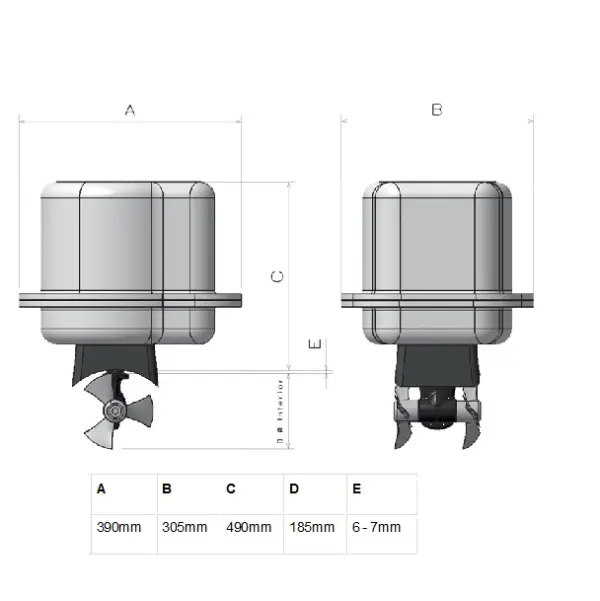 Max Power CT125-IP Ignition Protected Electric Bow Thruster - 24 volts - Image 2
