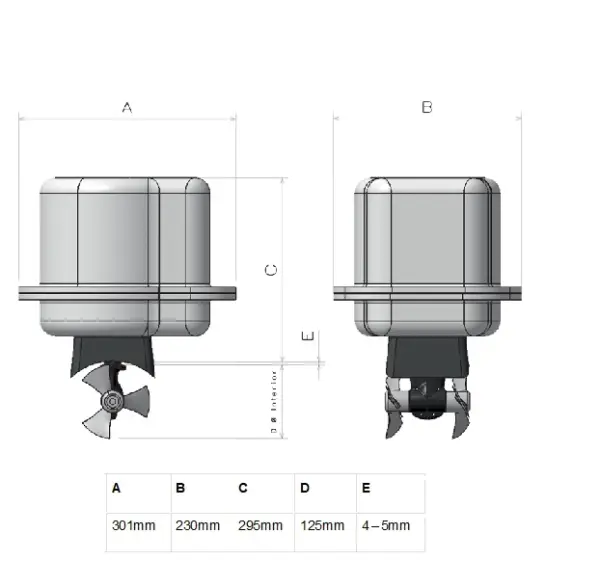Max Power CT45-IP Ignition Protected Electric Bow Thruster - 12 volts - Image 2