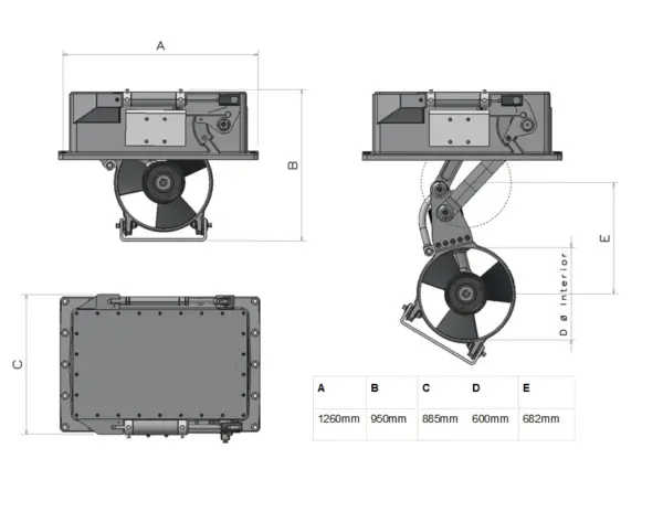 Max Power Hydraulic Retractable Thruster R600 - Image 2