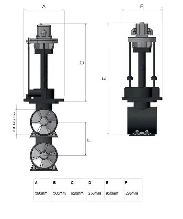 Max Power Hydraulic Retractable Thruster VIP 250 HYD (24V control) - Image 2