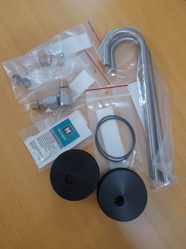 Spectra - Clark Pump End Caps with J-tubes and fittings