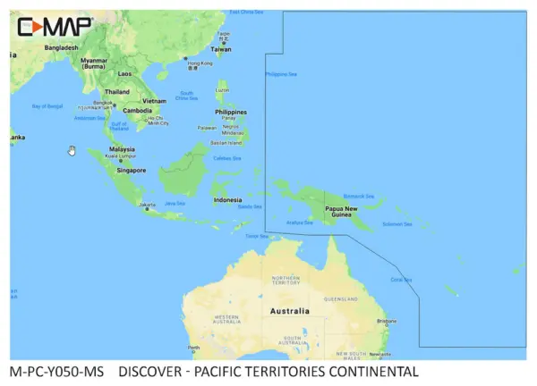 M-PC-Y050 Pacific Territories Continental Discover Chart Card