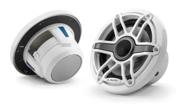 JL Audio - M6 7.7 inch Speakers - Gloss White Sports Grill